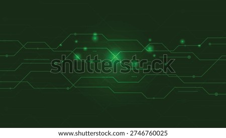 Dark green cyber tech background 