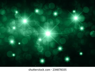 Dark green Defocused Light, Flickering Lights