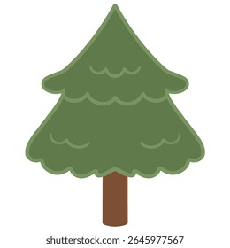 verde escuro pinheiro duplo desenho animado clip art