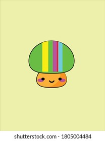 Dark green drink mushroom vector illustration design