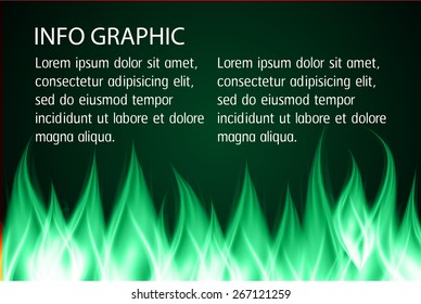Dark green fire Light Abstract Technology background for computer graphic website internet business. text box. Brochure. card. banner. label.