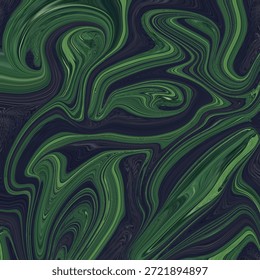 Dark green fluid abstract motion with flowing organic lines, deep texture, modern artistic background, dynamic movement, and expressive abstract design.