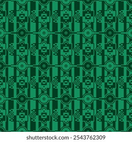 Dark green football striped fields on light green background vector square seamless pattern or texture. Sport soccer wallpaper.