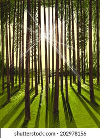 Dark green Forest 