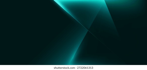Fundo Geométrico Abstrato Verde Escuro com Acentos Brilhantes