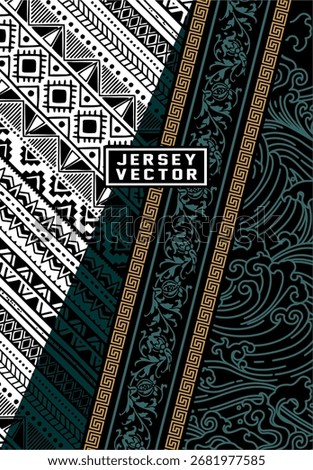 DARK GREEN GEOMETRIC BACKGROUND FOR FULL SUBLIMATION JERSEY