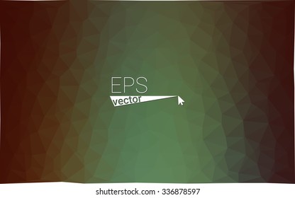 Dark green geometric rumpled triangular low poly origami style gradient illustration graphic background. Vector polygonal design for your business.