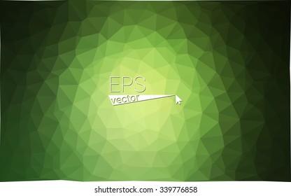 Dark green geometric rumpled triangular low poly origami style gradient illustration graphic background. Vector polygonal design for your business.