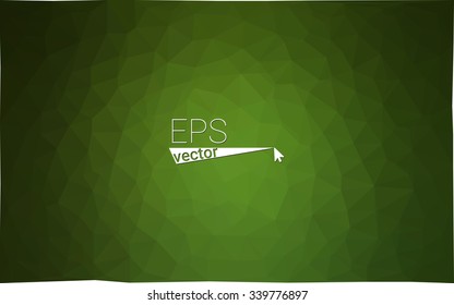 Dark green geometric rumpled triangular low poly origami style gradient illustration graphic background. Vector polygonal design for your business.