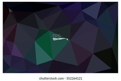 Dark green geometric rumpled triangular low poly origami style gradient illustration graphic background. Vector polygonal design for your business. Dark green geometric rumpled triangular low poly origami style gradient illustration graphic background. Vector polygonal design for your business.