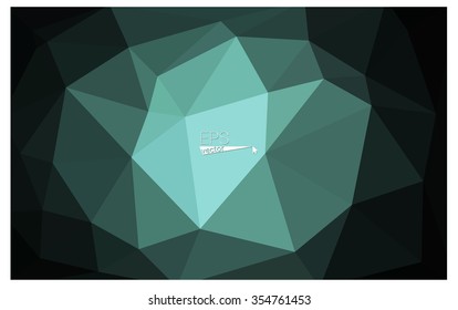 Dark green geometric rumpled triangular low poly origami style gradient illustration graphic background. Vector polygonal design for your business. Dark green geometric rumpled triangular low poly origami style gradient illustration graphic background. Vector polygonal design for your business.