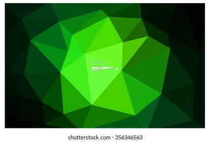 Dark green geometric rumpled triangular low poly origami style gradient illustration graphic background. Vector polygonal design for your business. Dark green geometric rumpled triangular low poly origami style gradient illustration graphic background. Vector polygonal design for your business.