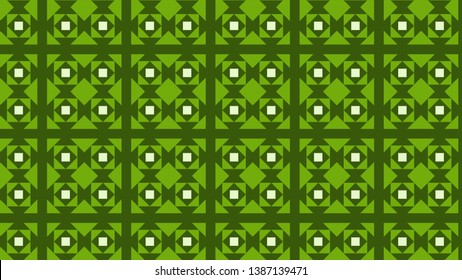 Dark Green Geometric Square Pattern