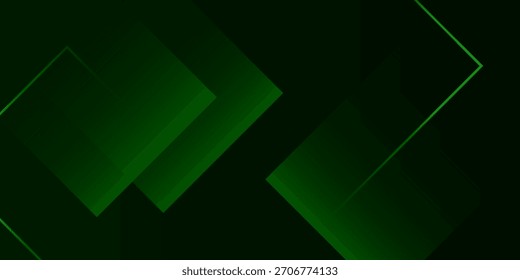 Dunkelgrüner geometrischer technischer Hintergrund. Anzug für Banner, Web, Broschüre, Broschüre und Präsentation
