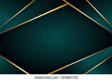 Dark green and gold abstract background. - Vector.