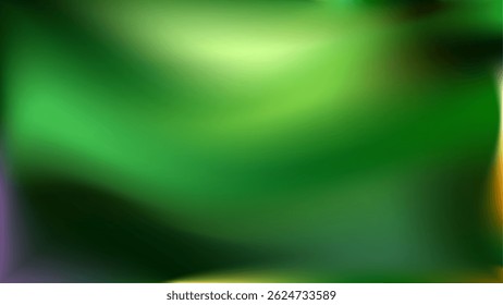 Dark green gradient background. Forest green nature bg. Organic eco wave texture. Vector illustration. EPS 10.