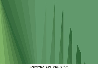 dark green gradient striped abstract background shaped like a leaf, suitable for computer desktop background template designs, banner covers, wallpapers, power point layouts, and vector illustrations