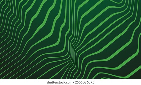 Dark green gradient with stripes line abstract background for backdrop or presentation