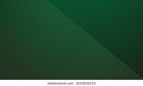 Dark green gradient with stripes line abstract background for backdrop or presentation