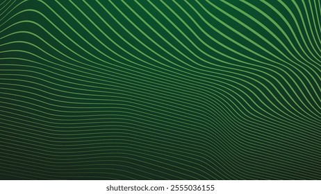 Dark green gradient with stripes line abstract background for backdrop or presentation