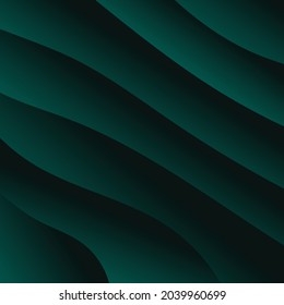 Dark Green Gradient Wavy Background art abstract