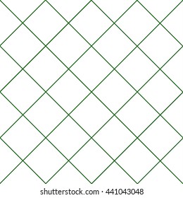 Dark Green Grid White Diamond Background Vector Illustration