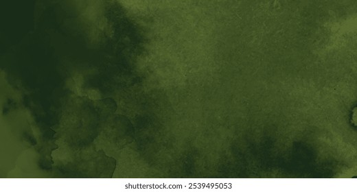 Fondo verde oscuro del grunge. Textura de fondo de acuarela verde amarilla