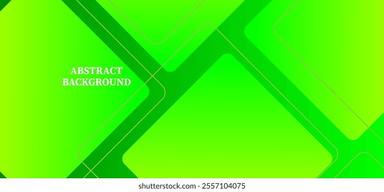 Dark green and light green abstract gradient background with geometric glowing colour square shapes pattern and square shapes lines banner texture , vector illustration.