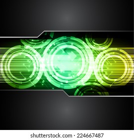 Dark green Light Abstract Technology background for computer graphic website and internet, circuit board.