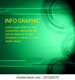 Dark green Light Abstract Technology background for computer graphic website internet. text box. Brochure. card. 