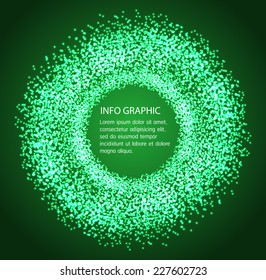Dark green Light Abstract Technology background for computer graphic website internet. text box. Brochure. card. 