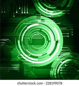 Dark green Light Abstract Technology background for computer graphic website internet. circuit.