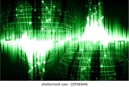 Dark green Light Abstract Technology background for computer graphic website internet. circuit. 