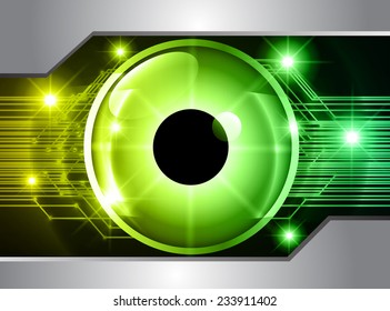 Dark green Light Abstract Technology background for computer graphic website internet. circuit. eyes