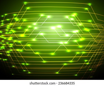 Dark green Light Abstract Technology background for computer graphic website and internet.