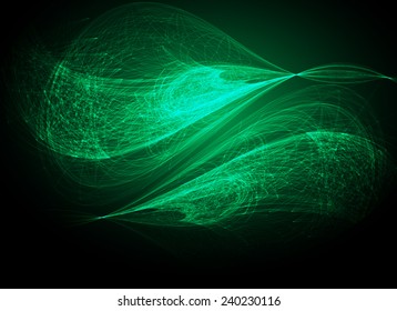 Dark green Light Abstract Technology background for computer graphic website internet. text box. Brochure. card. wave