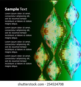 Dark green Light Abstract Technology background for computer graphic website internet and business. text box. Brochure. card. wave.