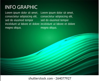 Dark green Light Abstract Technology background for computer graphic website internet and business. text box. Brochure. card. wave. banner. curve