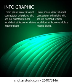 Dark green Light Abstract Technology background for computer graphic website internet and business. text box. Brochure. card. wave. banner. curve