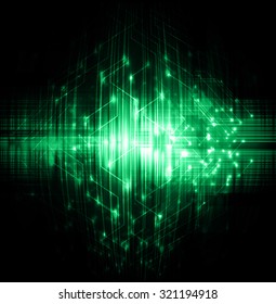 dark green Light Abstract Technology background for computer graphic website internet and business. 
