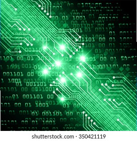 dark green Light Abstract Technology background for computer graphic website internet business. circuit. vector illustration. abstract. infographics. motion move blur.neon. pixel. scan virus