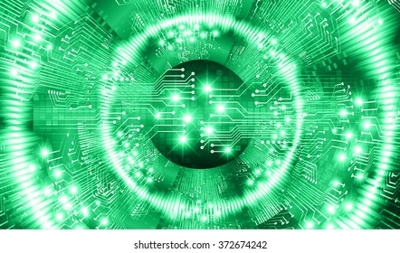 dark green Light Abstract Technology background for computer graphic website internet business. circuit. illustration.digital.infographics. binary code. www.motion move blur. eye scan virus. vector