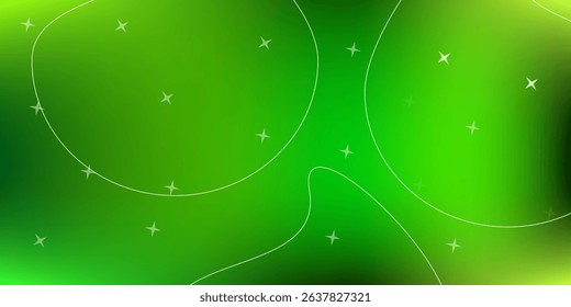 Dark green and light gradient background with white geometric lines and small star-like shapes, ideal for elegant, abstract, and nature-inspired digital designs.