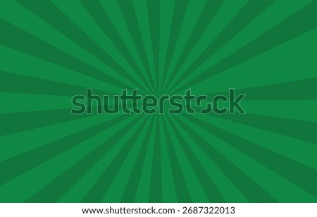 Dark green light green sunburst background radial