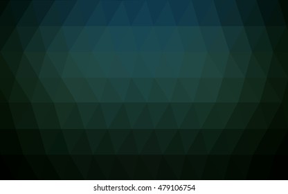 Dark green low poly background. Glitter abstract illustration with an elegant design. A completely new design for your business.