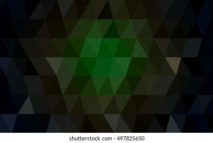Dark green low poly background. An elegant bright illustration with gradient. Brand-new design for your business.