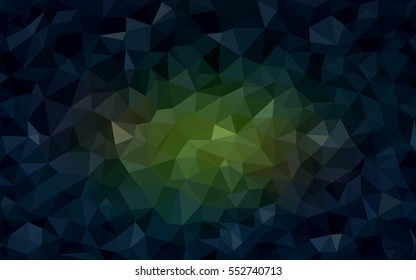Dark Green Low poly crystal background. Polygon design pattern. Low poly vector illustration, low polygon background.