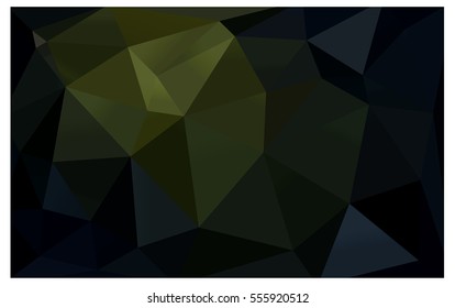 Dark Green Low poly crystal background. Polygon design pattern. Low poly vector illustration, low polygon background.