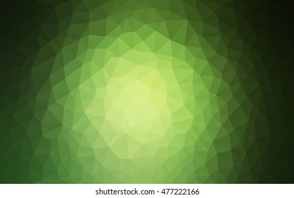 Dark green low poly template. Shining colored illustration in a brand-new style. A new texture for your design.