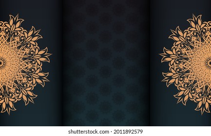 Dark green luxury background with abstract ornament. Elegant and classic vector elements ready for print and typography.